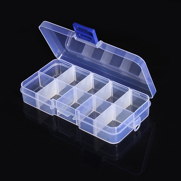 10 value plastic transparent electronic beads box components slot storage assortment case convenience store small items
