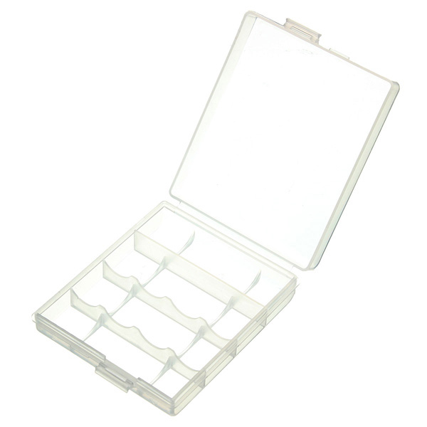 2015 new clear plastic battery box storage case cover holder for 4x aa aaa battery