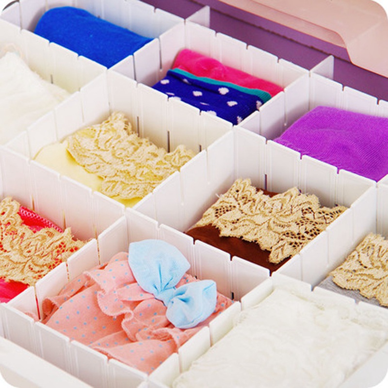 beautiful design convinient diy home grid drawer bins divider classify subarea plastic household necessity torage organizer