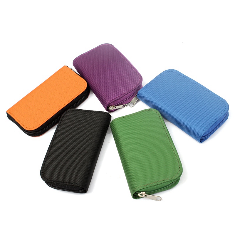 best promotion 22pcs cf/sd/sdhc/ms/ds micro memory card case storage carrying pouch wallet bag holder 6 colors
