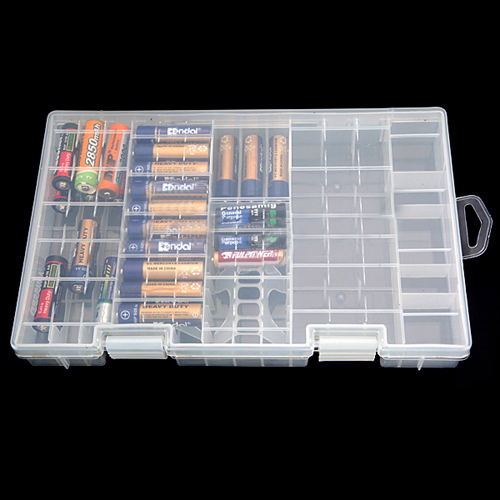 modern design lowest aaa aa c d 9v battery holder hard plastic case storage box rack transparent fit for collection