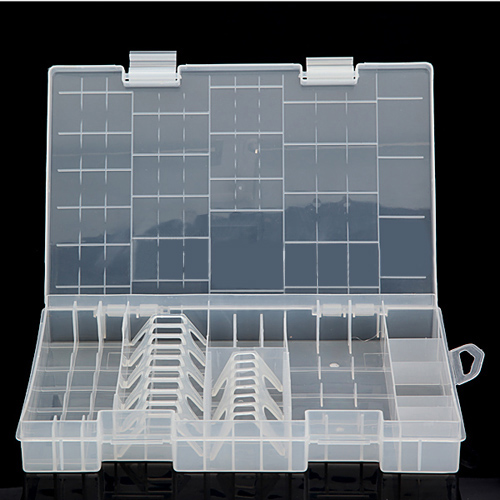 modern design lowest aaa aa c d 9v battery holder hard plastic case storage box rack transparent fit for collection