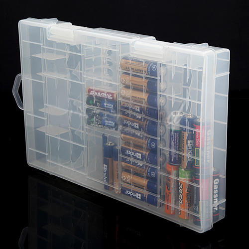 modern design lowest aaa aa c d 9v battery holder hard plastic case storage box rack transparent fit for collection