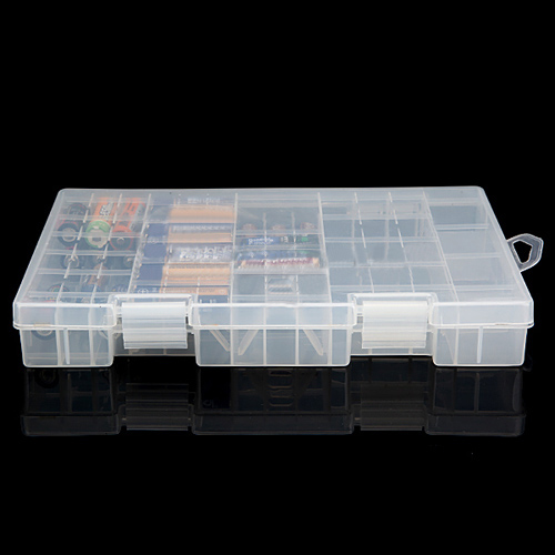 modern design lowest aaa aa c d 9v battery holder hard plastic case storage box rack transparent fit for collection