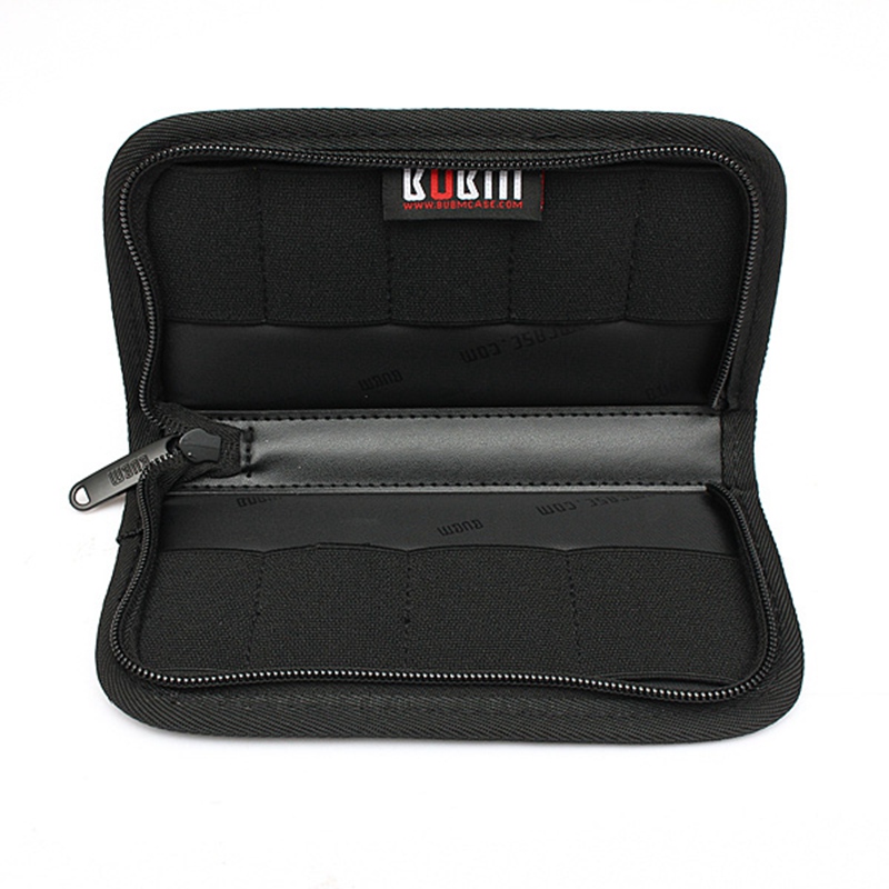 new original portable carry on cable organizer bag case 9pcs usb flash drive case clutch bag purse black colorm 18*10*3cm