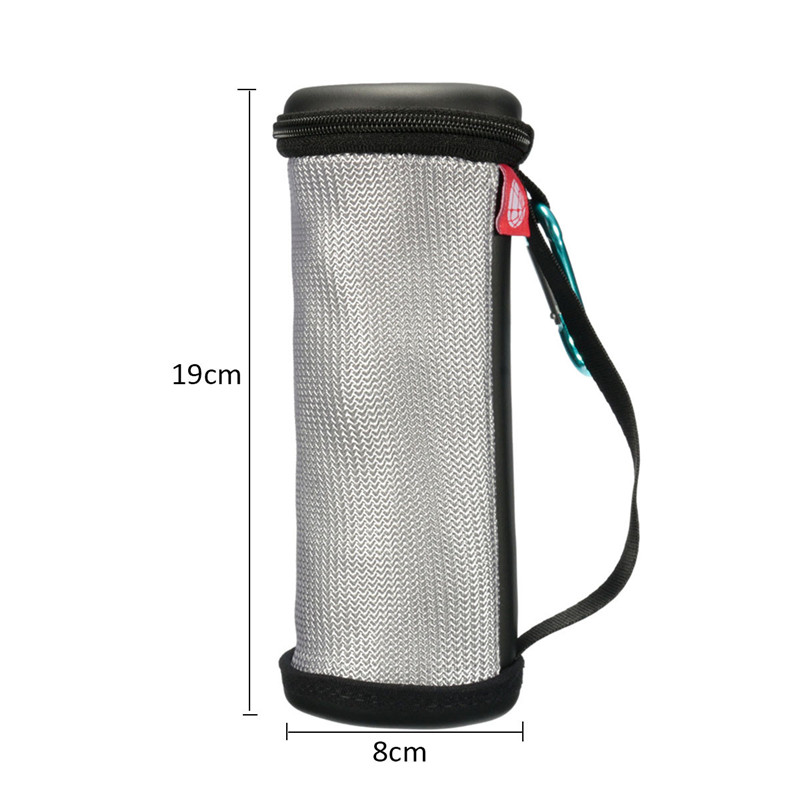 selling carry storage case pouch cover box skin for logitech ue boom bluetooth speaker with carabiner silver 19x8cm