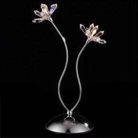 new asfour crystal table light with 2 lights - floral design (g4 bulb base) new asfour crystal table light with 2 lights - floral design (g4 bulb base)