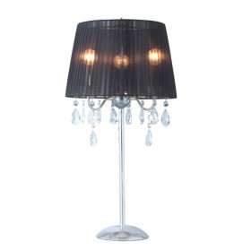 new selling crystal table light with 3 lights - black lampshade new selling crystal table light with 3 lights - black lampshade