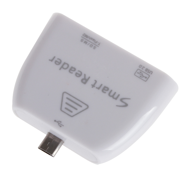 multifunction 3 in 1 otg micro usb smart card reader adapter multi memory card micro sd card reader for android phone tablet