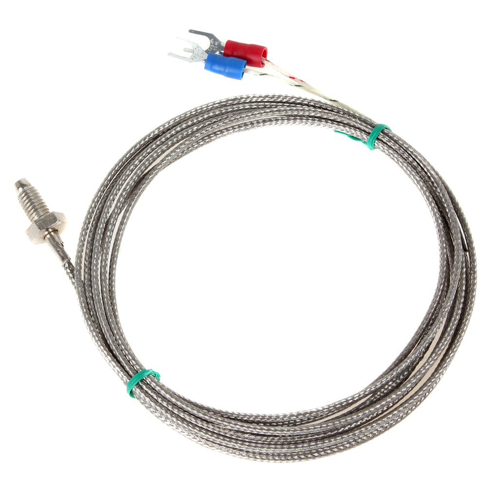 2m k type thermocouple wire 800 celsius 6mm thread screw thermocouple temperature measurement sensor probe