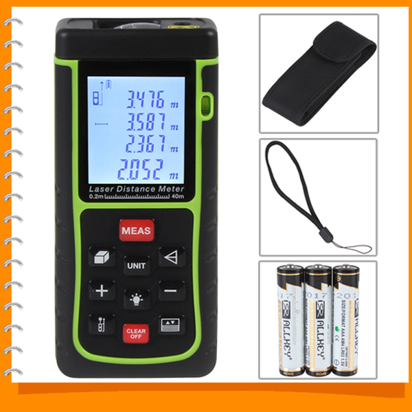 40m 2mm accuracy digital laser rangefinder laser distance meter range finder for area volume measure wwith big lcd display 40m 2mm accuracy digital laser rangefinder laser distance meter range finder for area volume measure wwith big lcd display