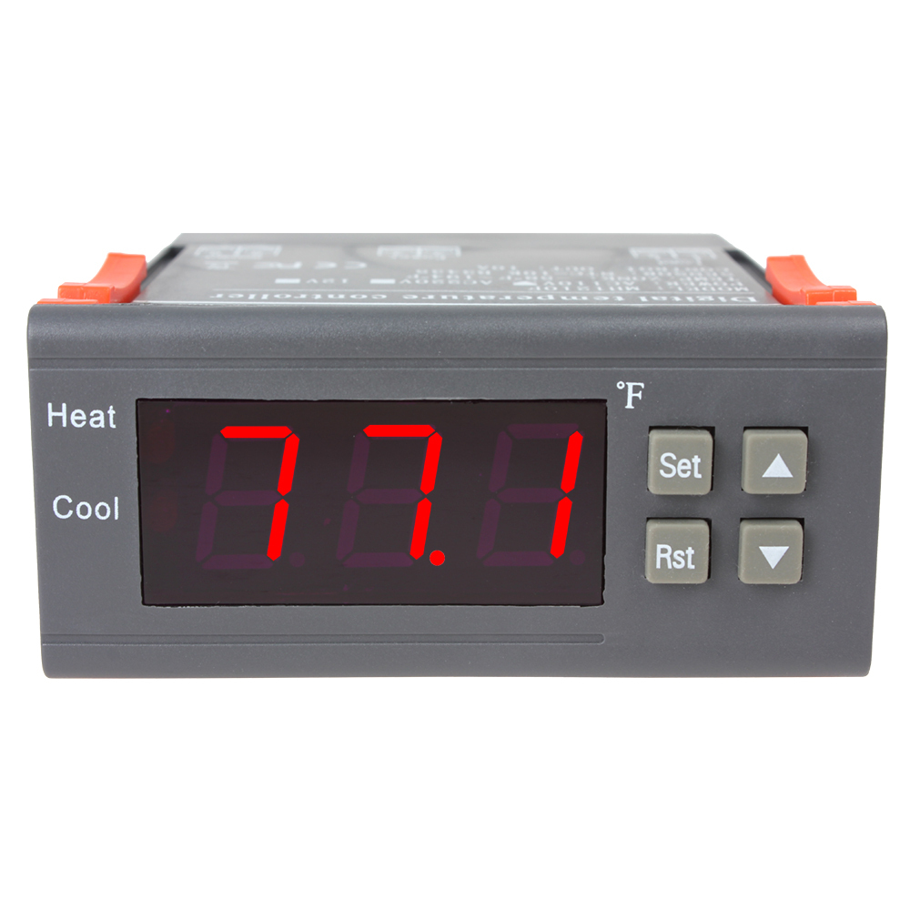 58~194 fahrenheit 110v mini digital temperature controller thermostat with lcd display heating / cooling sensor