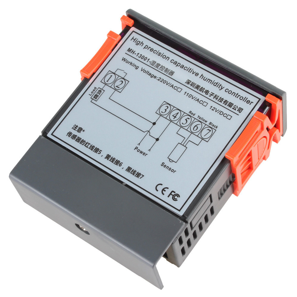 ac 12v digital lcd air humidity controller measuring range 1% ~ 99% with sensor