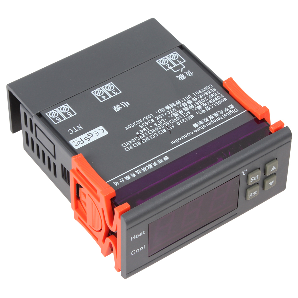 mini dc 12v lcd digital temperature controller thermostat with relay warning function for refrigerator industrial equipments