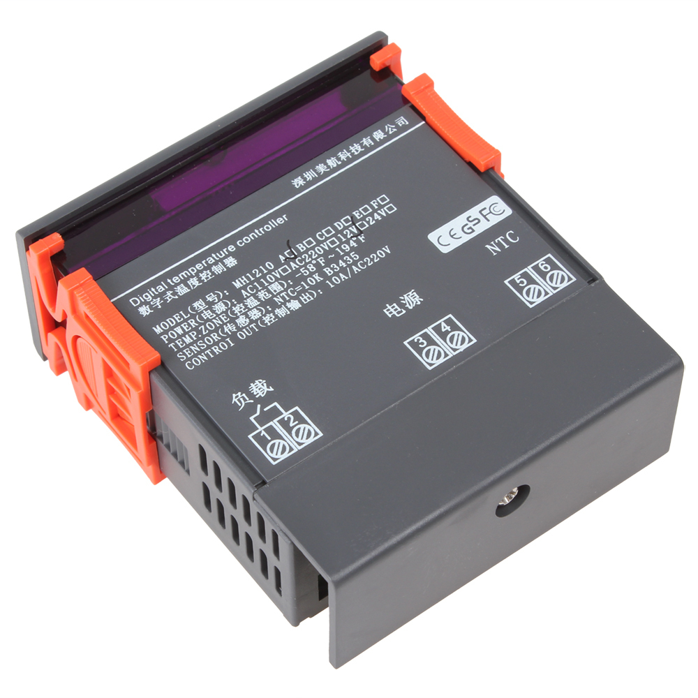 mini dc 12v lcd digital temperature controller thermostat with relay warning function for refrigerator industrial equipments
