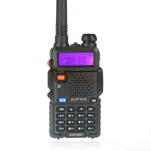 2pcs! baofeng uv-5r walkie talkie dual band transceiver 136-174mhz & 400-480mhz two way radio with 1800mah battery
