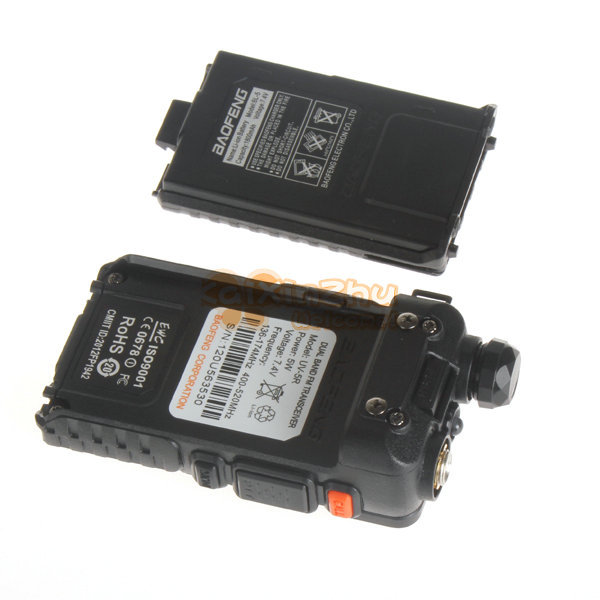 2pcs! baofeng uv-5r walkie talkie dual band transceiver 136-174mhz & 400-480mhz two way radio with 1800mah battery