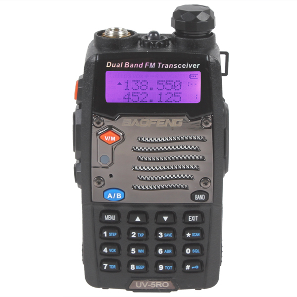 baofeng uv-5ro 2 two way radio handheld transceiver vhf 136-174mhz + uhf 400-520mhz dual band walkie talkie with 1800mah battery