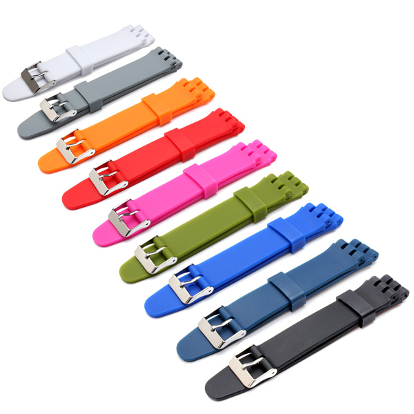 new 17mm 19mm rubber jelly men women mental wrist watch band