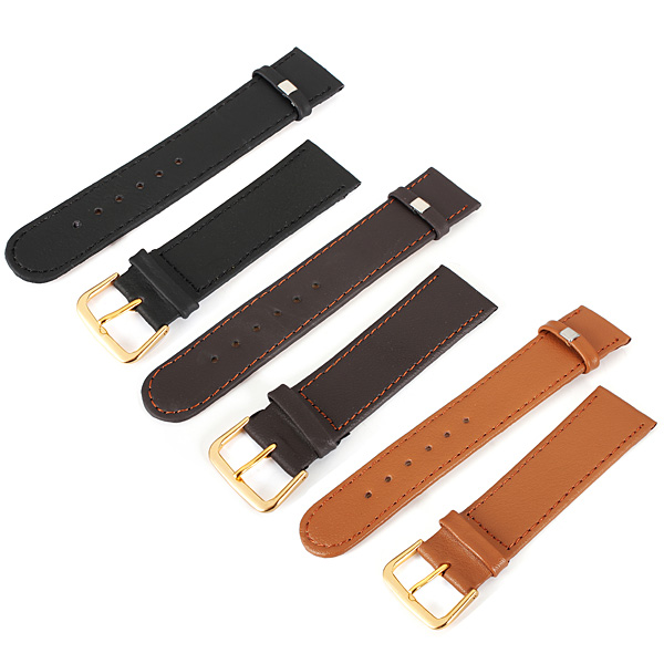 new 20mm black brown pu leather men women mental wrist watch band new 20mm black brown pu leather men women mental wrist watch band