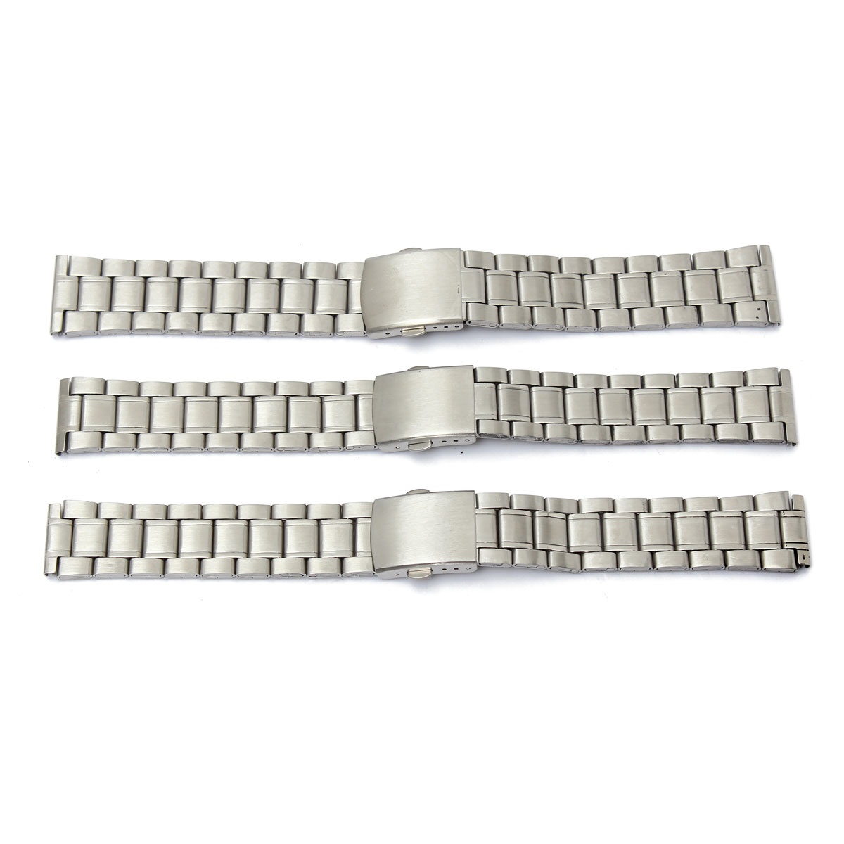 brand new! silver 18/20/22mm wrist watch band stainless steel strap bracelet folding clasp excellent quality