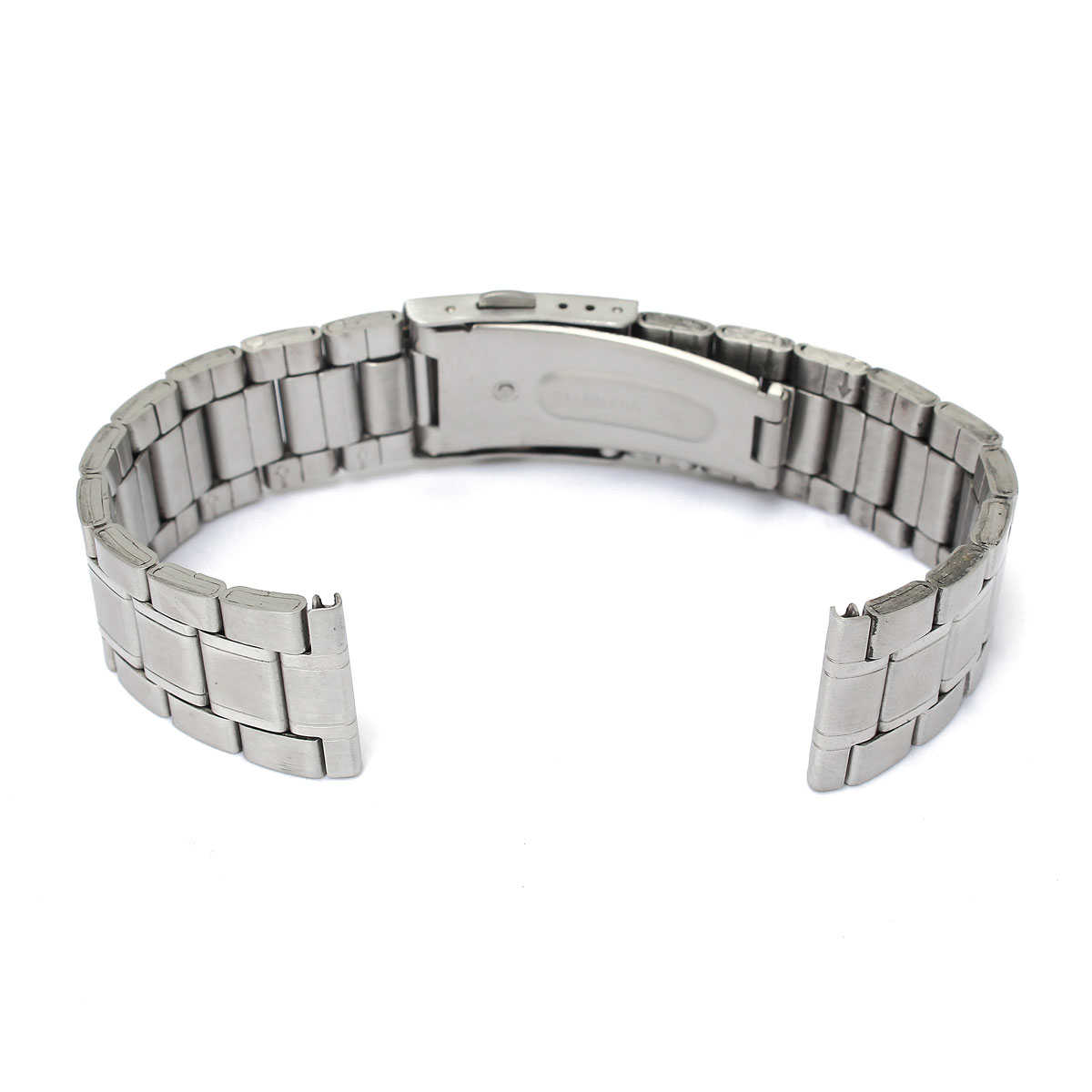 brand new! silver 18/20/22mm wrist watch band stainless steel strap bracelet folding clasp excellent quality