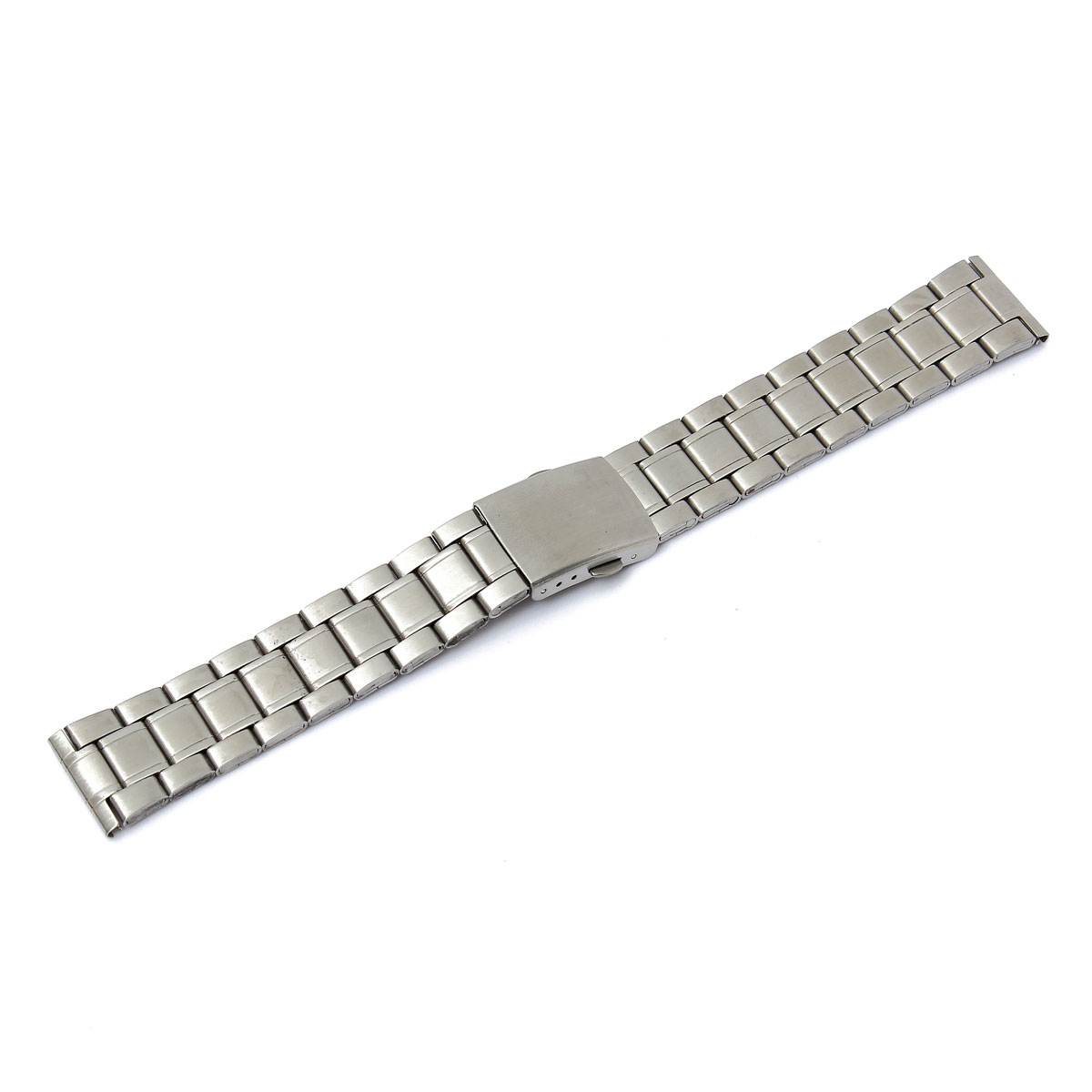 brand new! silver 18/20/22mm wrist watch band stainless steel strap bracelet folding clasp excellent quality