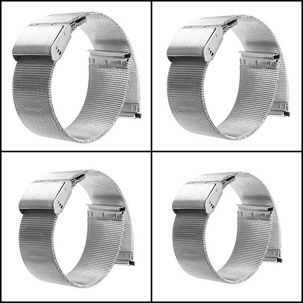 brand new silver 18mm 20mm 22mm 24mm stainless steel watch mesh bracelets straps replacement band