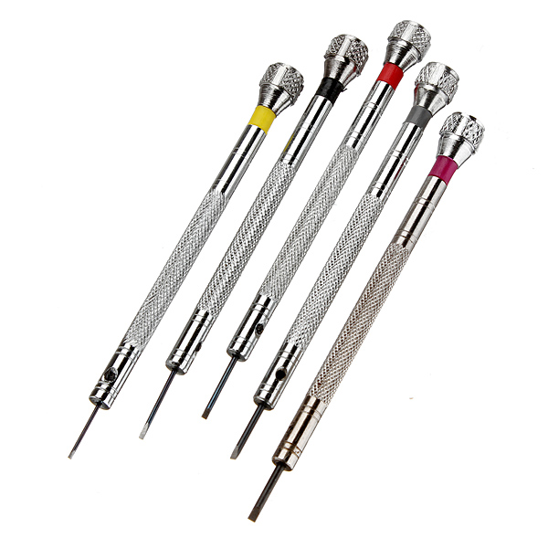 new 0.8 - 1.6mm 5 pcs precision flat blade screwdrivers laptop pc watch repair tool