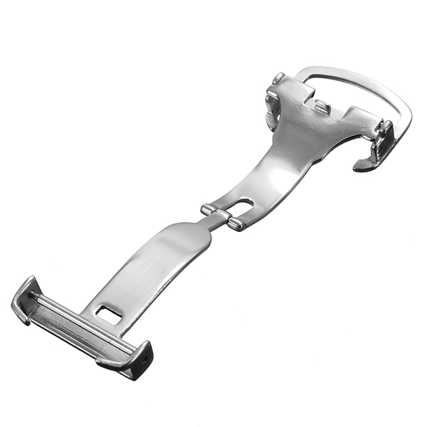 new 16mm 18mm 20mm stainless steel silver color watch band strap deployment buckle clasp watch repair