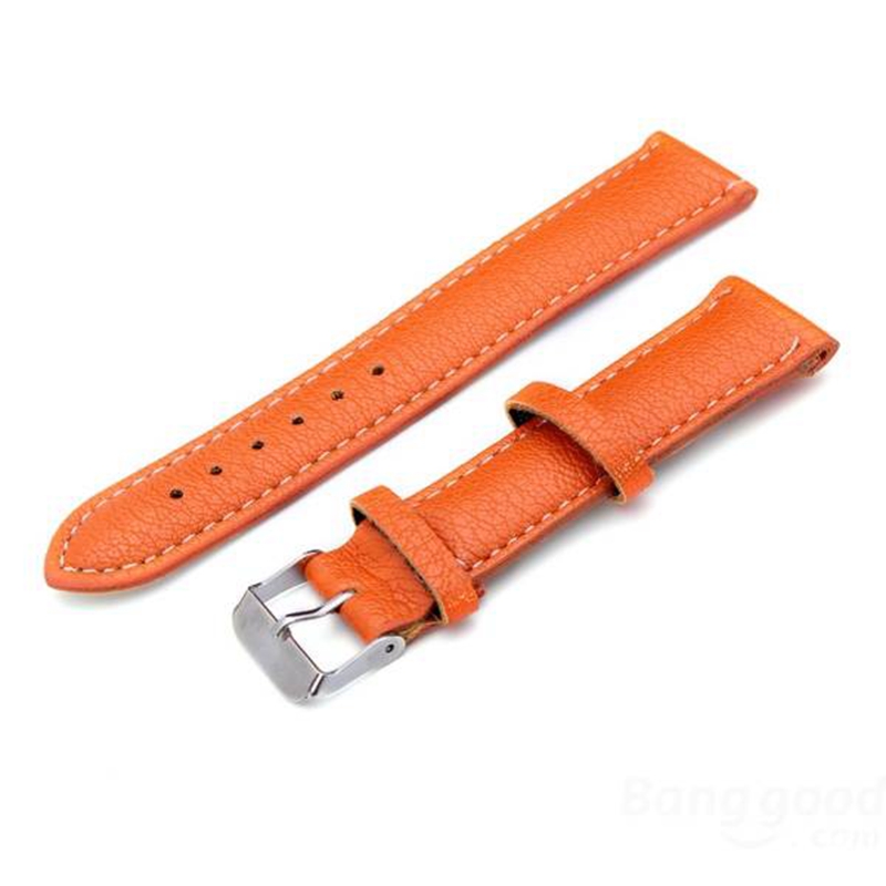 new 20mm pu leather men women mental wrist watchband