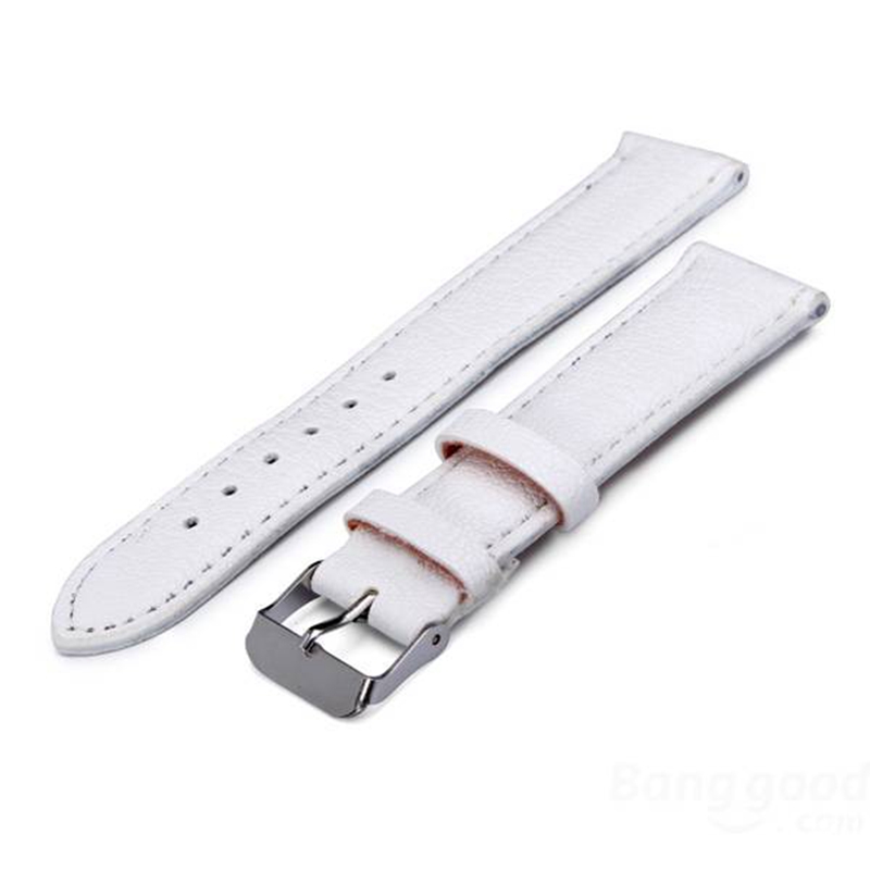 new 20mm pu leather men women mental wrist watchband