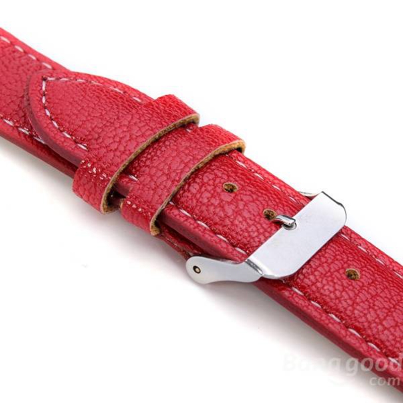 new 20mm pu leather men women mental wrist watchband