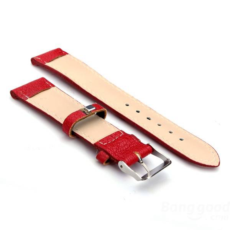new 20mm pu leather men women mental wrist watchband