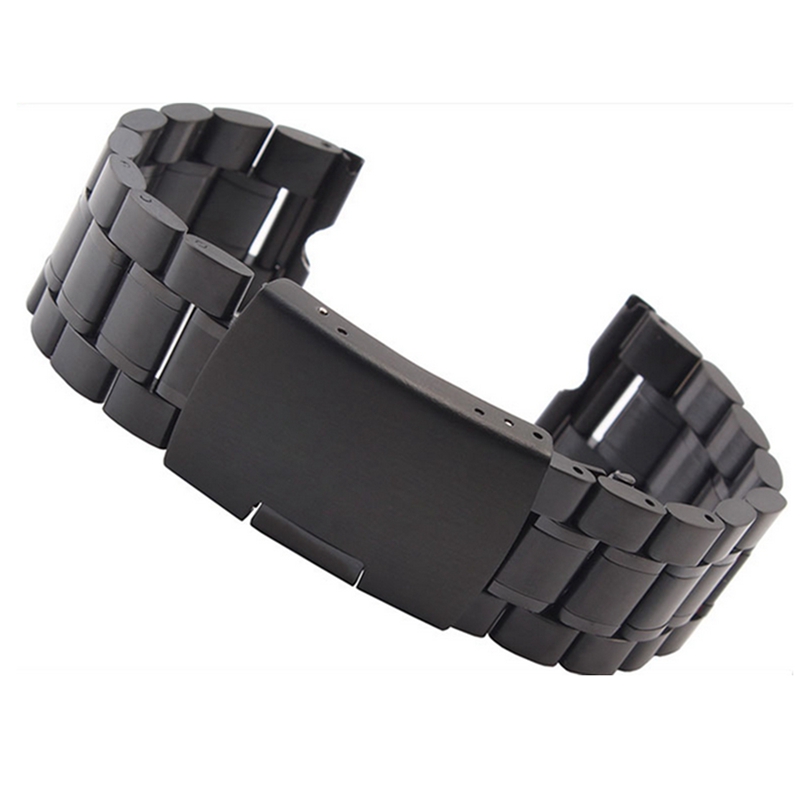 new arrival excellent quality black 22mm lovely stainless steel watch band for motorola moto 360 smart watch+tool
