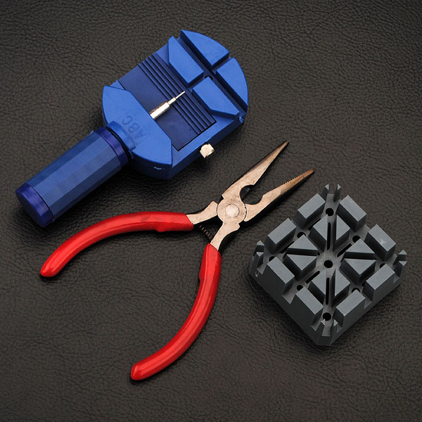 new arrvial!!!16pc deluxe adjust watch back case spring bar remover opener tool kit repair fix pin link remover set watchmaker