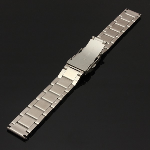 new arrvial!!! 18mm heavy brushed watch bracelet stainless steel band double flip lock buckle best promotion