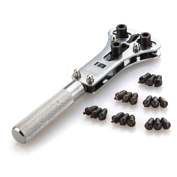 new arrvial!!! stainless steel adjustable waterproof screw watch back case opener wrench repair tool set with 18 pins new arrvial!!! stainless steel adjustable waterproof screw watch back case opener wrench repair tool set with 18 pins